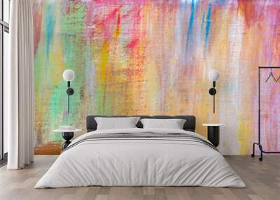  Fun, inspirational & creative art background in bright colours and pastels - abstract art design in panorama / header / banner style. Wall mural