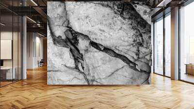 Dark & Cracked Rock Background. Wall mural