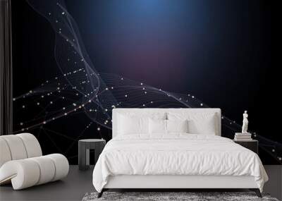 abstract background with glowing lines Wall mural