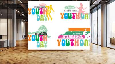 International youth day vector illustration Wall mural