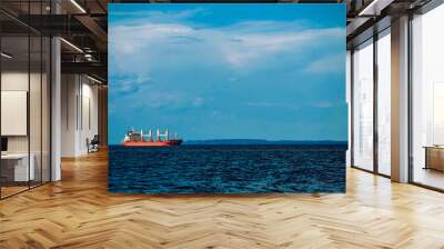 ship in the sea Wall mural