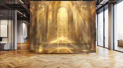 Celestial throne room , Surreal illustration , Heavenly Concept. Wall mural