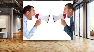 businessman yelling at himself Wall mural