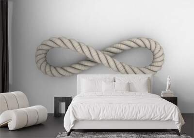 Rope infinity sign.Isolated on white background. Wall mural