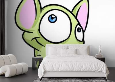 Green troll character fairy tale fantasy illustration cartoon Wall mural