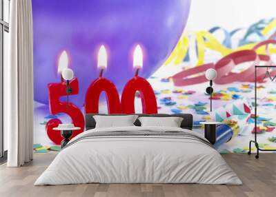 Birthday-anniversary party with candles  Nr. 500 Wall mural