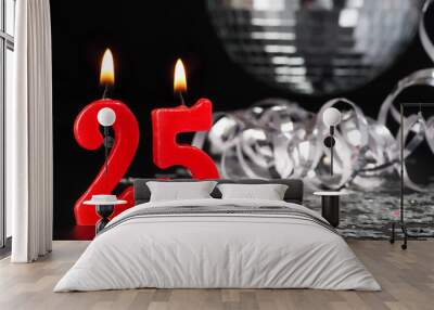 Red candles showing Nr. 25

Abstract Background for birthday or anniversary party. Wall mural