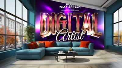 Digital Artist Editable Text Effect Wall mural