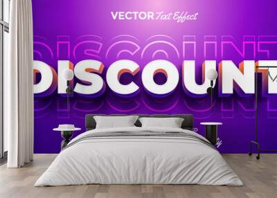 Discount Text Effect Wall mural