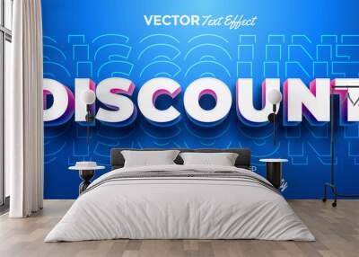 Discount Text Effect Wall mural