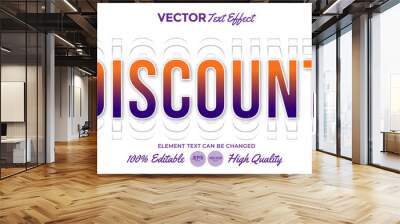 Discount Text Effect Wall mural