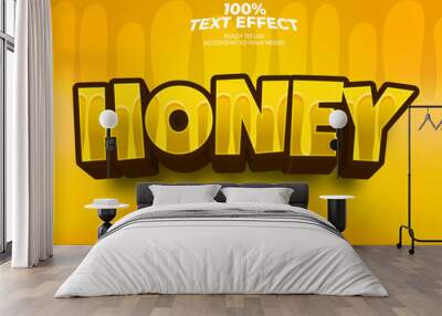 Honey Editable Text Effect Wall mural