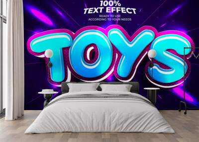 Toys Editable Text Effect Wall mural