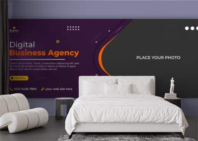 Digital marketing agency and corporate business flyer square modern stories cover social media post banner template Wall mural