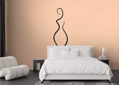 vector illustration of female body logo design Wall mural