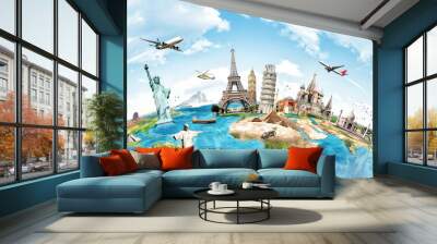 Travel the world monument concept Wall mural