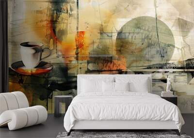 A scrapbook design Wall mural