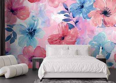 Floral pattern background Wall mural