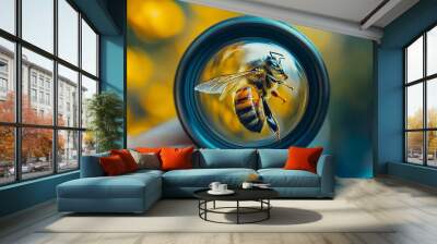 Honeybee camera lens concept  Wall mural