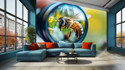 Honeybee camera lens concept  Wall mural