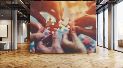 Teamwork concept design for business Wall mural