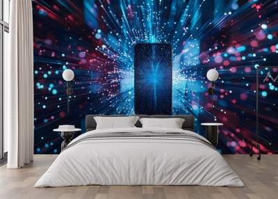 telephone mockup design Wall mural