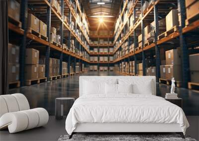 Warehouse background design Wall mural