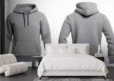 Hoodie Mockup for Product Design - Hoodie Template for Logo Placement and Branding Wall mural