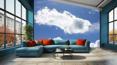 beautiful blue sky with white clouds background Wall mural