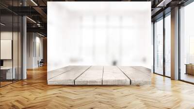 blurred window background with light table Wall mural