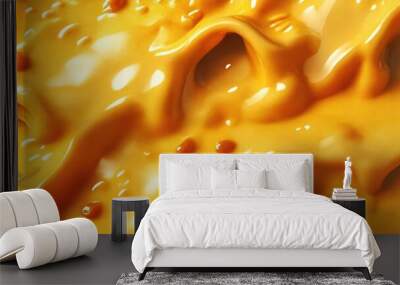 Melted cheese close-up Wall mural