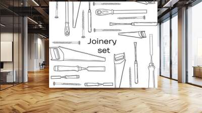 Joinery icons set. Wall mural