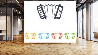 accordion icon Wall mural