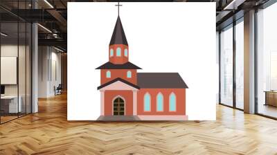 Catholic church flat icon Wall mural