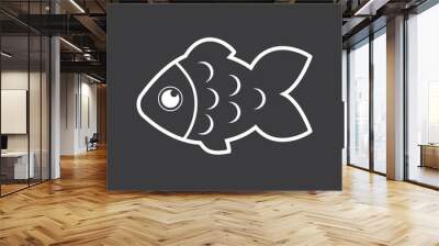 fish flat icon Wall mural