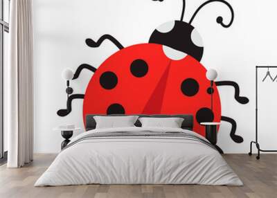 ladybug flat icon Wall mural