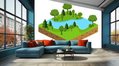 relief isometric flat icon Wall mural