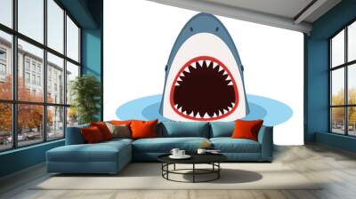 Shark with open mouth Wall mural