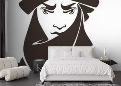 handsome and young arabian man Wall mural