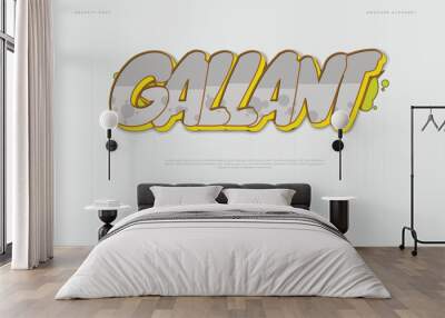 The seamless gradient in graffiti fonts pairs with spray paint effects to create a dynamic, streetwise appearance. Wall mural