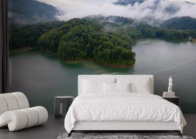 A Cloudy Summer Day at Watauga Lake in Northeast Tennessee Wall mural