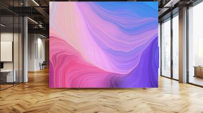 abstract colorful swirl motion. can be used as wallpaper, background graphic or texture. graphic illustration with light pastel purple, pastel violet and royal blue colors Wall mural