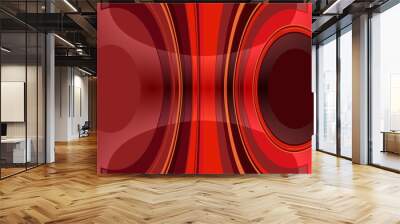 abstract coloured background with two circles on the right and left. in the middle are vertical stripes which are bent to the circles. with light effect. Wall mural