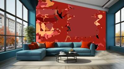 abstract modern art background with firebrick, black and peru colors Wall mural