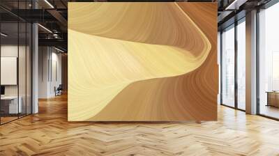 elegant dynamic banner with burly wood, pale golden rod and brown colors. fluid curved flowing waves and curves Wall mural