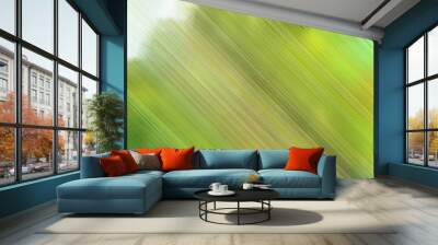 futuristic concept of colorful speed lines with yellow green, beige and tan colors. good as background or backdrop wallpaper. square graphic Wall mural