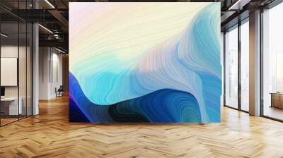 horizontal colorful abstract wave background with midnight blue, light gray and moderate violet colors. can be used as texture, background or wallpaper Wall mural