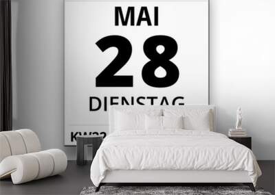 Kalender für Dienstag, 28. MAI 2024 (Woche 22) Wall mural