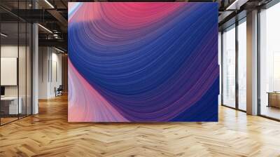 modern header design with thistle, midnight blue and sky blue colors. dynamic curved lines with fluid flowing waves and curves Wall mural