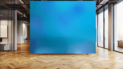 smooth horizontal background with light sea green, strong blue and very dark blue colors and space for text Wall mural